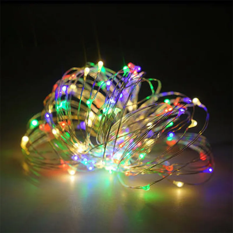 USB LED String  Fairy Lights 5M Silver Wire Garland Light Waterproof Fairy Lights For Christmas Wedding Holiday Party Decoration