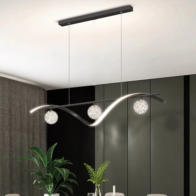 Modern Minimalist Led Pendant Lamps Dimming for Coffee Table Dining Room Kitchen Island Ceiling Chandelier Home Lighting Fixture