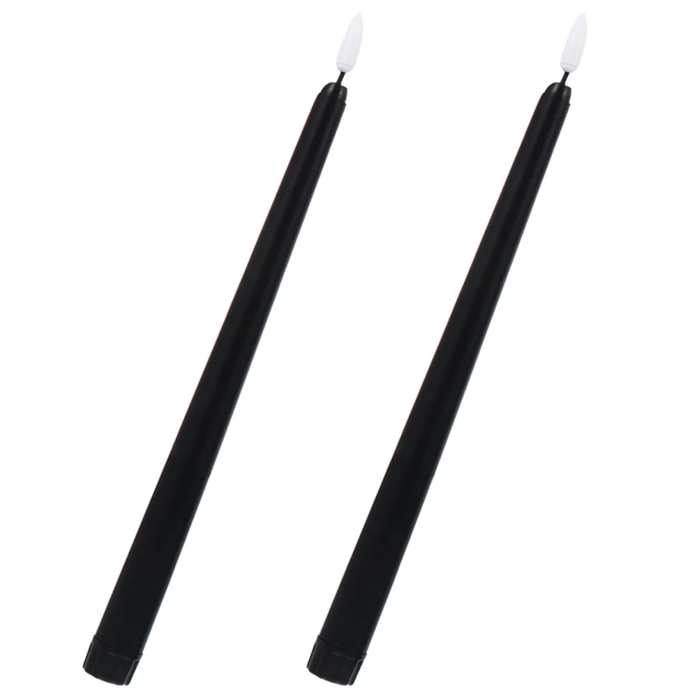 2 قطعة مصباح قضيب طويل Led لديكور حفلات الهالوين، ضوء عديم اللهب، شموع تعمل، مصباح ديكور، #6