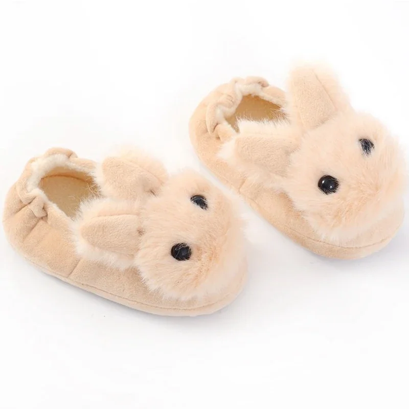 Fashion Toddler Girl Slippers for Home Gear Baby Items Loafers Plush Warm Cartoon Bunny Children Little Kid House Footwear Gifts