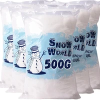 Artificial White Snowflake Cotton Christmas Fake Snow Fluffy Fiber Stuffing Plush Doll Filling Covering Xmas Tree Party Decor