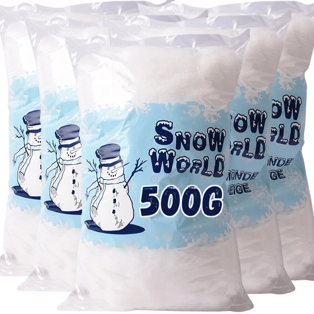 Artificial White Snowflake Cotton Christmas Fake Snow Fluffy Fiber Stuffing Plush Doll Filling Covering Xmas Tree Party Decor