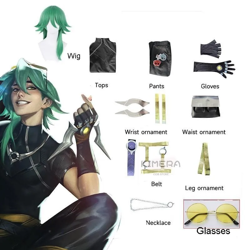 Ez neue Haut lol Herz stahl ezreal Cosplay Kostüm Anime Spiel verlängert Cosplay Perücke Halloween Party Event Outfit Herren Anzug Uniform