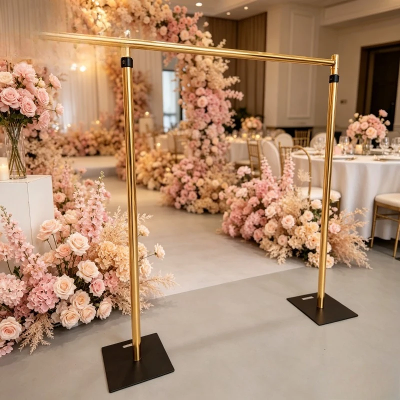 50X10 'Adjustable Background Tube and Curtain Rack with Heavy Duty Metal Base Movable Background Stand