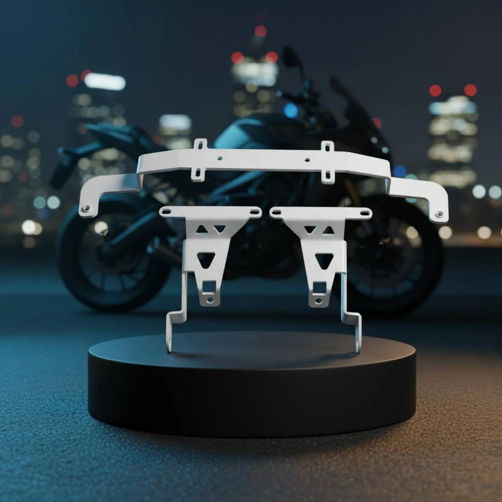 Concealed Auxiliary Lamp Bracket Slim Auxiliary Light Bracket Motorcycle Light Mount Bent End Sections Auxiliary Lamp Mount