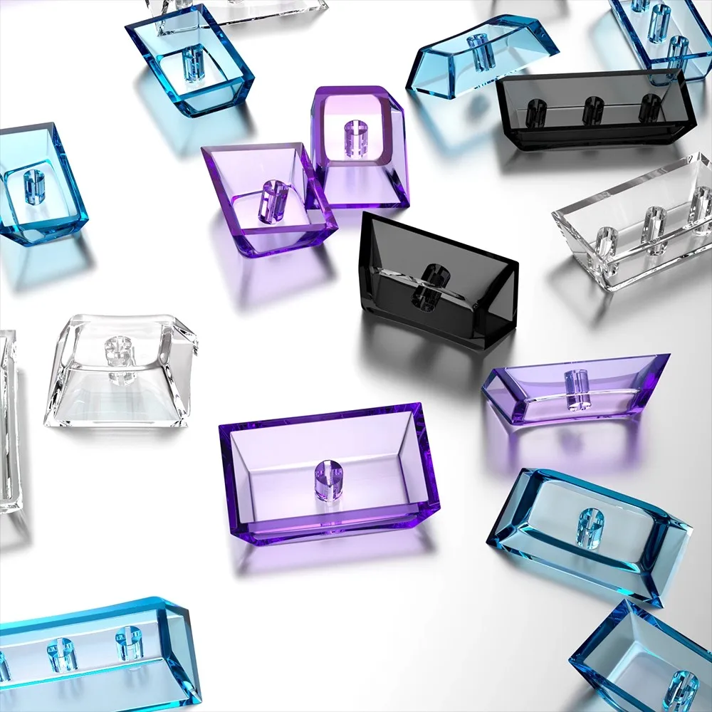High Transparent PC Material Blank Keycaps Cherry Profile 1.5U 1.75U 2U 2.25U Key Caps 6.25U Spacebar R1 R2 R3 R4 Height Keycap