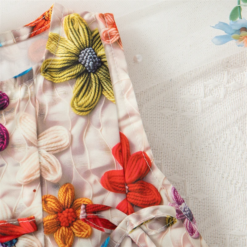 Summer New Baby Girl Dress Fashion Girl Dress Sleeveless Oil Painting Printed Dress Baby Outing Clothes