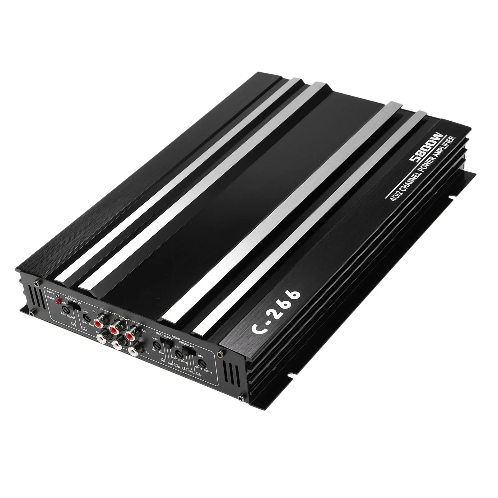 4-Channel Car Power Amplifier Car 12V Audio Amplifier 5800W High-Power Power Amplifier Car Audio Modification Accessories