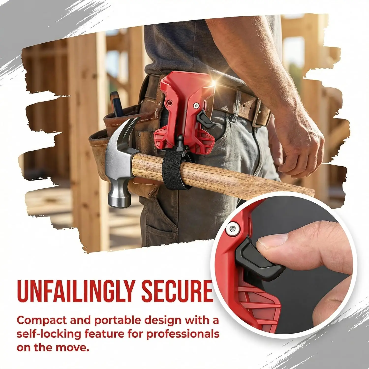 Quick Release Belt Clip Double Locks Buckle Compact Practical Waist Hanging Self Locking for Drivers Electrician Screwdrivers