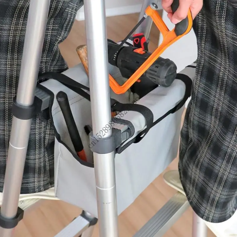 H7EA MultiFunctional Tool Bag For Folding Ladders For Home Repairs Construction Sites Outdoor Work Tool Bag Case