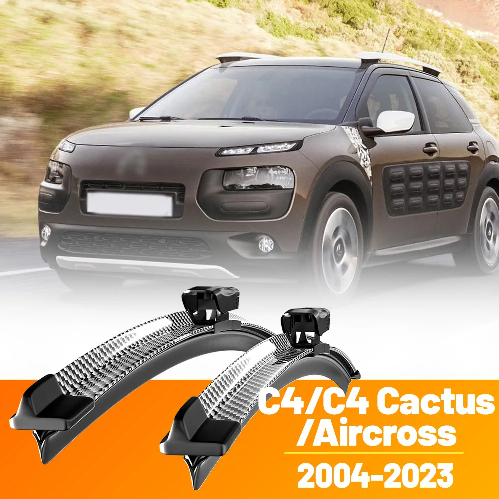 2 uds limpiaparabrisas delantero limpiaparabrisas de fibra de carbono para Citroen C4 Cactus Aircross 2004-2023 2010 2011 2012 2013