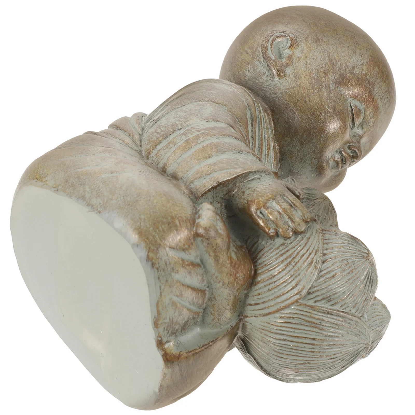 

Small Resin Zen Monk Decor Chinese Style Meditation Ornament for Desktop Tabletop Home Office Courtyard Decorative Art Piece