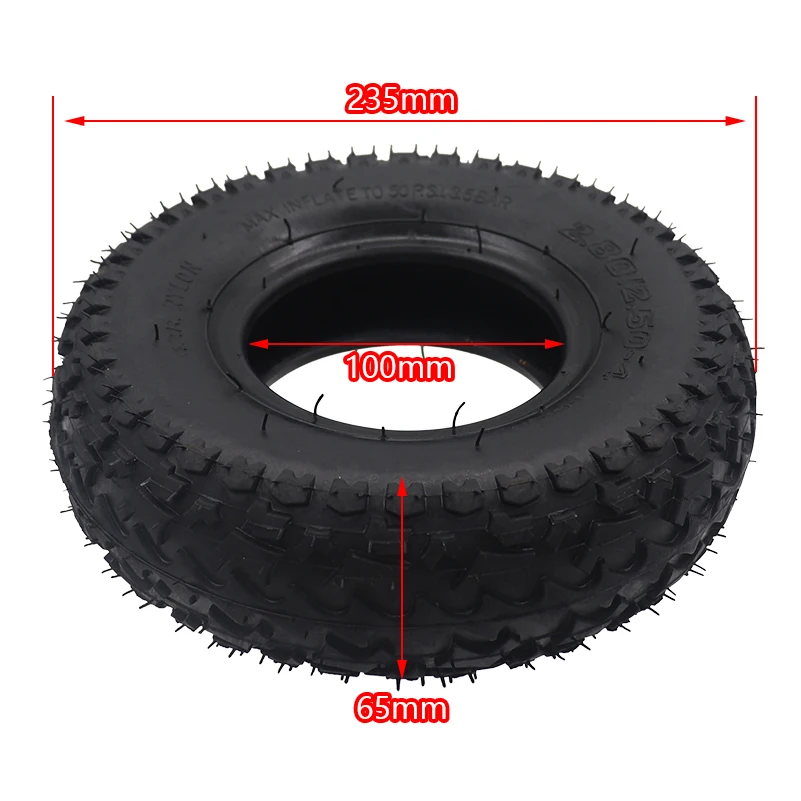 Premium Quality 9 Inch Tire 2.80/2.50-4 Tyre Inner Tube Fits Electric Scooter ATV Elderly Mobility Scooter