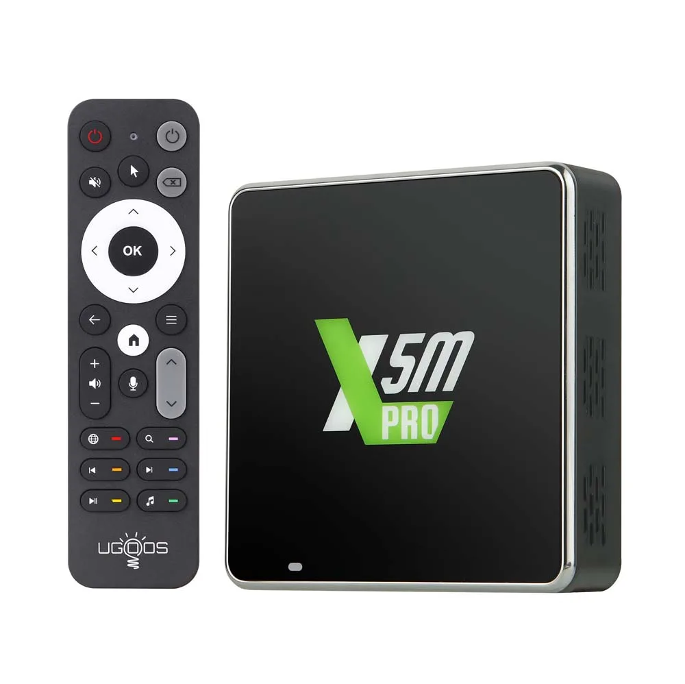 

Ugoos X5M Pro Smart TV Box Android 14 Amlogic S905x5m Quad Core 4GB 32GB WiFi BT5.4 1000M HDR AI-SR Set Top Box Media Player