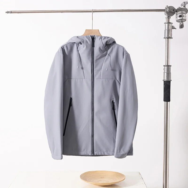 High-Quality Trendy Outdoor Casual Zipper Jacket Composite Fleece Soft Shell Sunproof Windbreaker Traveling Outerwear Coats