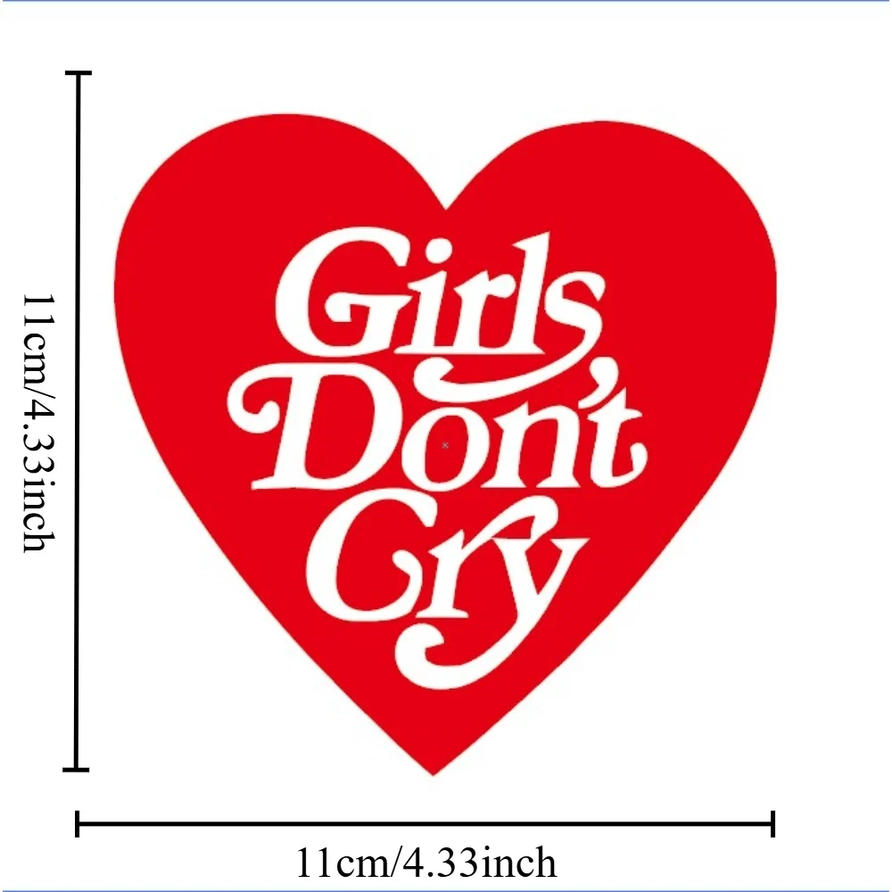 1PC Girls Don't Cry Heart Vinyl Decal Waterproof for Car Window Bumper Laptop Skateboard Decor