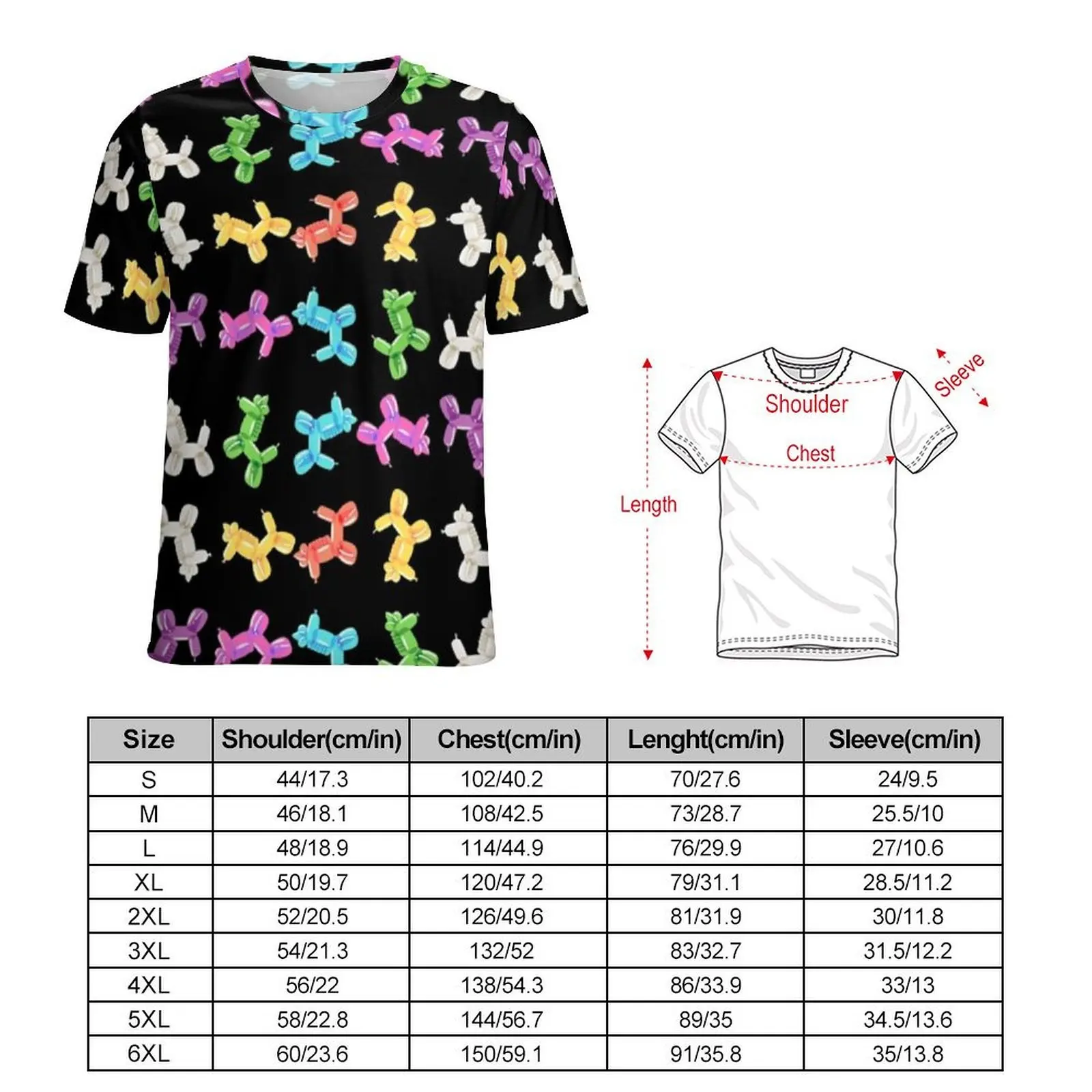 Premium T-Shirt Unicorn Balloon T Shirts Colorful Animal Print Funny Hip Hop Tee Shirt For Man Short Sleeves Big Size Tops