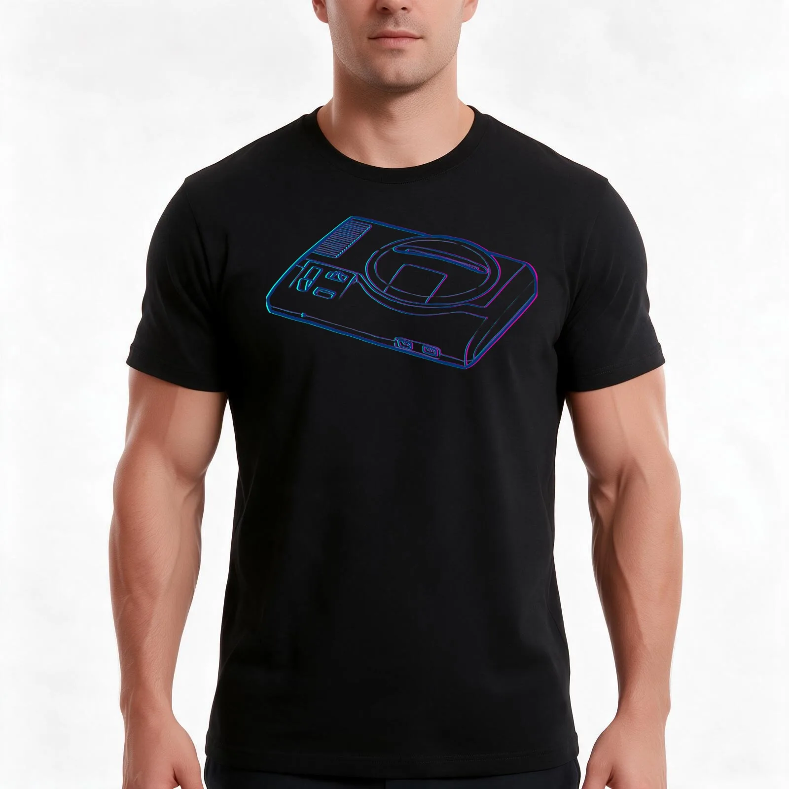 Mega Drive Console RADness T-Shirt, Summer Casual Cotton Tee, Oversized Streetwear Tops, Vintage Graphic Print, Unisex Men Women