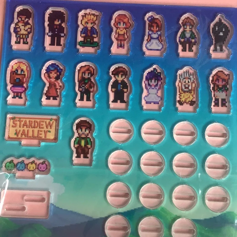 حامل ألعاب أكريليك صغير من Stardew Valley، زينة لطيفة لسطح المكتب، هدية عيد ميلاد قابلة للجمع في لعبة شخصيات الحركة