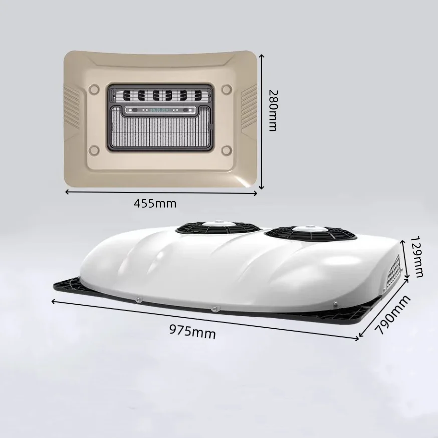 

2024 24V 12V Roof Top Parking Cooler Rooftop Air Conditioner For Caravan Tractor Volvo Trucks RV Car