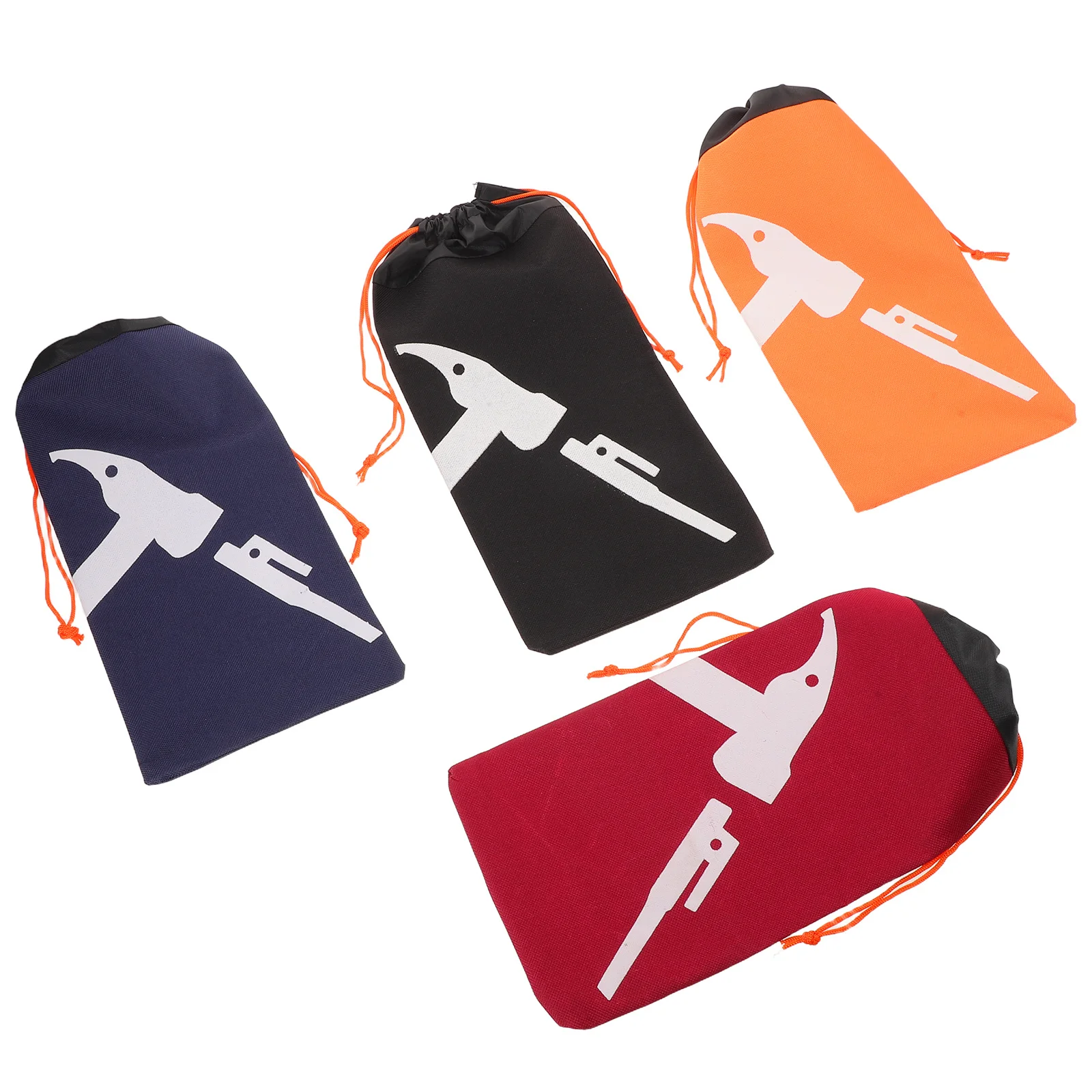 

4Pcs Outdoor Tent Tool Kit: Waterproof Tent Peg Storage Bag for Camping Hiking Ground Nails and Hammer Organization