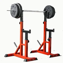 KX11 Adjustable Integrated Barbell Squat Rack Commercial Weight Lifting Barbell Rack Indoor Push Bench Barbell Semi-Frame Stand