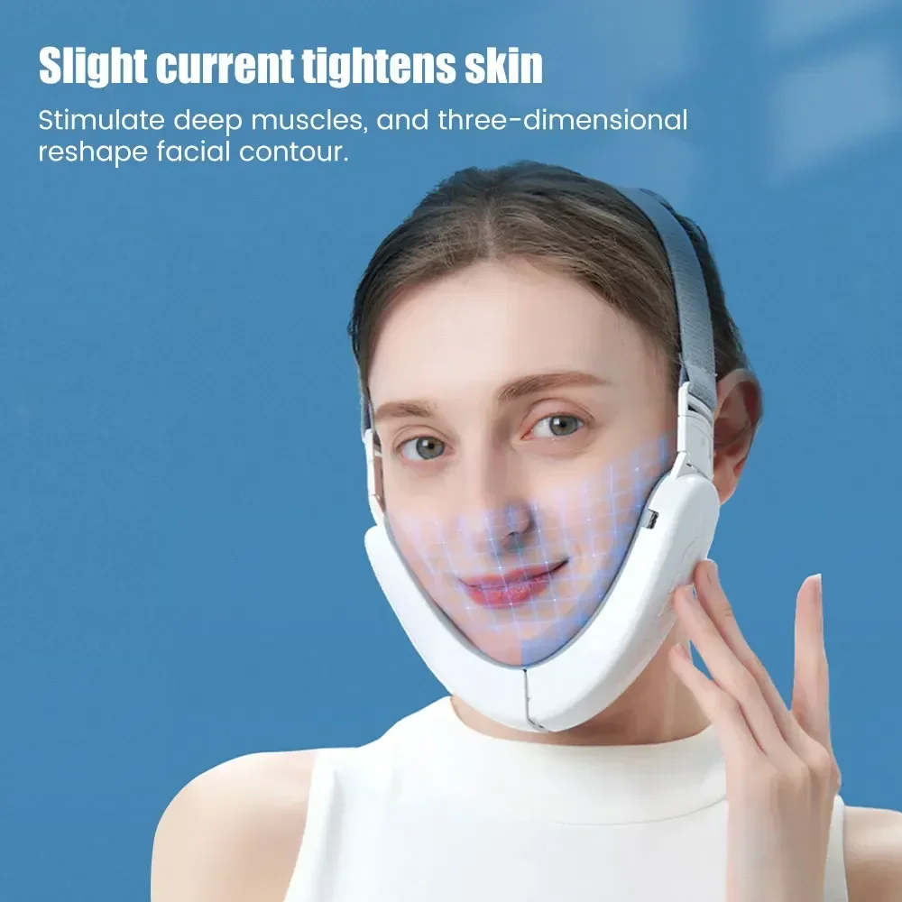 2025 Premium Vอุปกรณ์ยกกระชับใบหน้าLED Photonic Therapy MicrocurrentกระชับผิวคางลดEMS Facial Slimming Massager