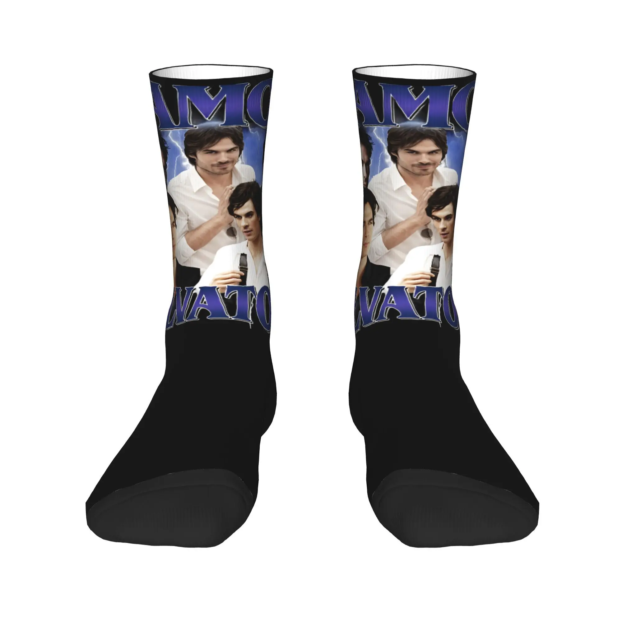 

Fashion Men's Socks Casual Damon Salvatore-bayingimg Sock Polyester High Quality Women Sock Spring Summer Autumn Winter