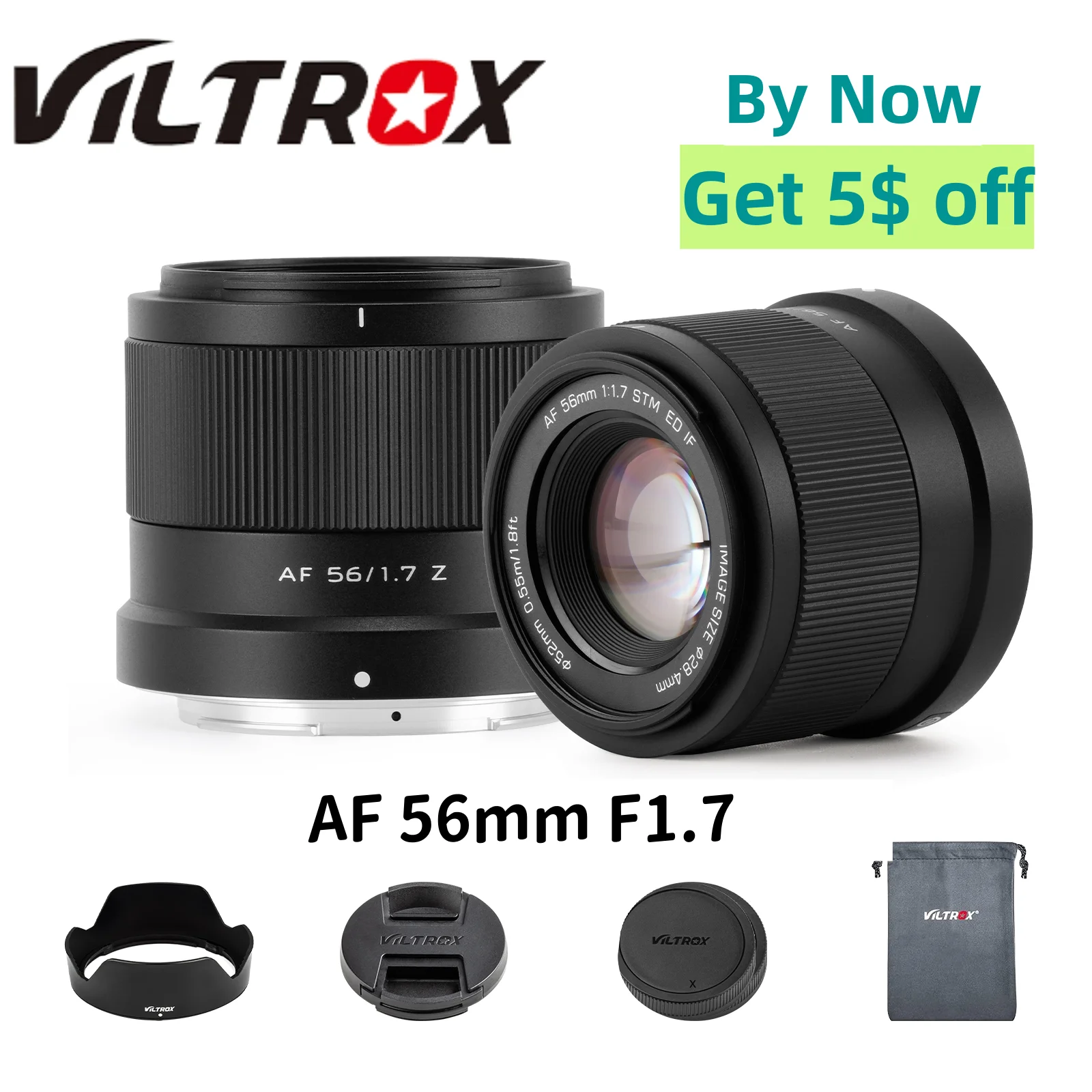 

VILTROX 56mm F1.7 Camera Lens Automatic Lens for Nikon Z-mount Fujifilm X-mount Miniature DSLR Camera Prime Lens