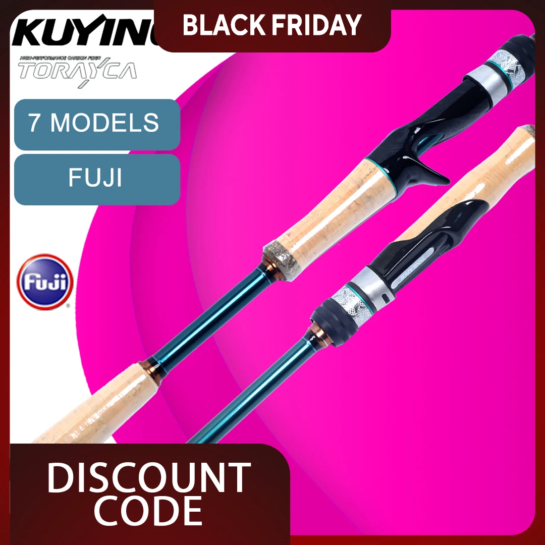 

KUYING BATTLE SONG Fishing Rod 6.3-6.10ft L ML M MH Power Carbon Fiber FUJI F Ring Spinning Casting