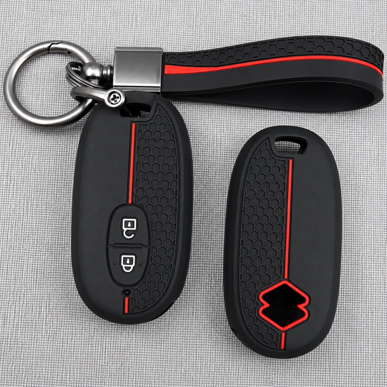 For Suzuki Wagon R Every Hustler Palette Solio Alto Lapin Spacia Key Sleeve With Ring Strap Textured Stylish Durable Soft Touch