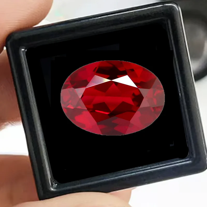 

Beautiful Ruby Gem Oval Faceted Cut 13x18mm 16.0ct Pass UV Test Ruby Gem Beads for Jewelry Making /Collection Mohs Hardness Gem