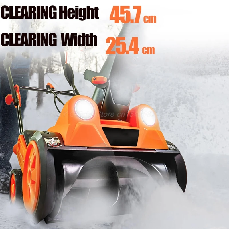 Electric Snow Plow Hand-pushed Snow Blower Small Snow Clearing Equipment For Road  Snow Shoveling Household Snow Removal Machine