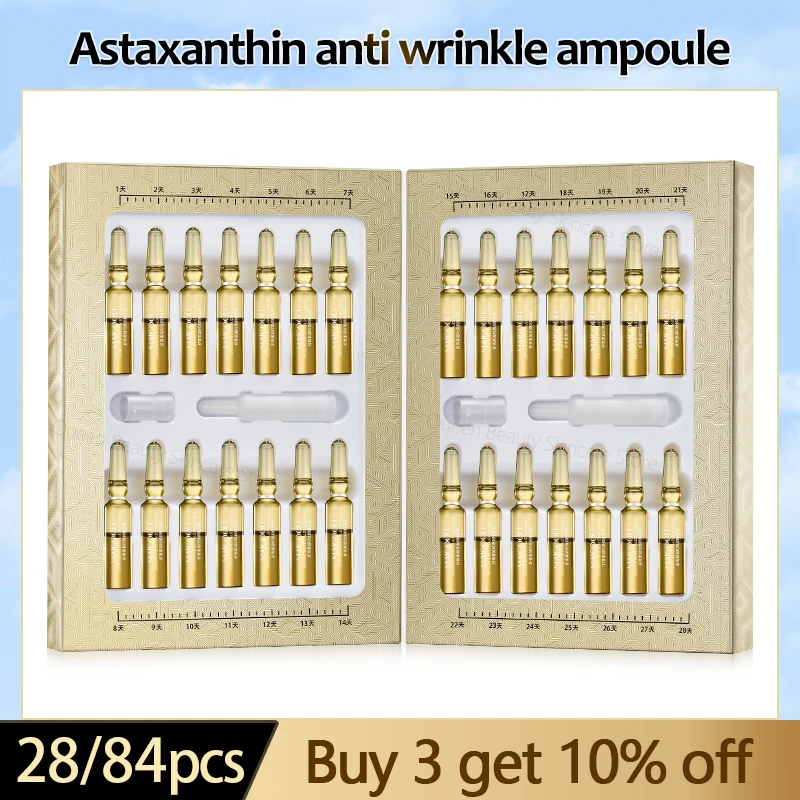 

Collagen Anti-Aging Ampoules Sets Astaxanthin Serum for Wrinkle Face Peptide Firming Essence Hyaluronic Acid Korean Skin Care