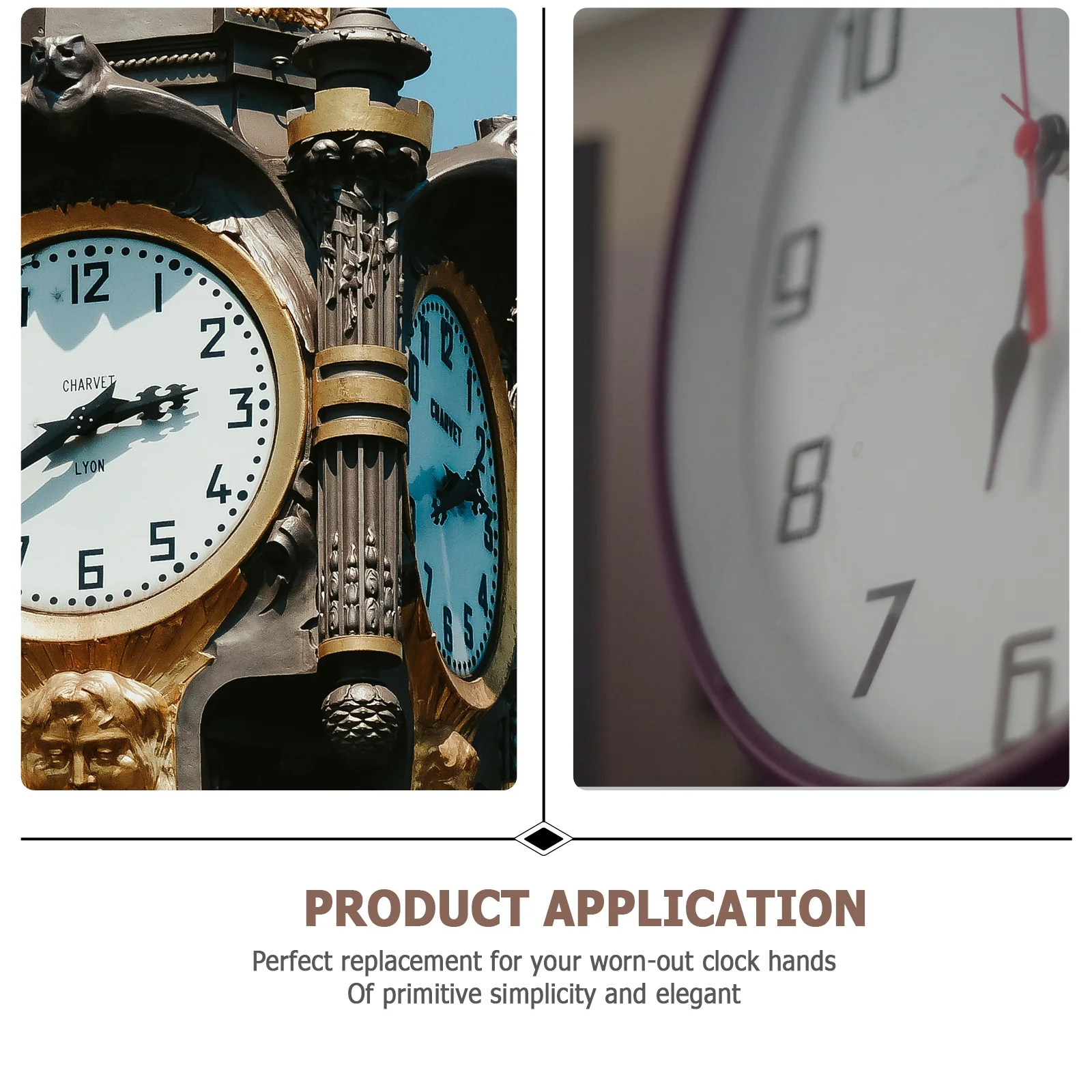 

5pcs Large Home Supplies Hands Mute Home Pointer Durable Parts Diy Clock Accessories Replacement Clock Supplies