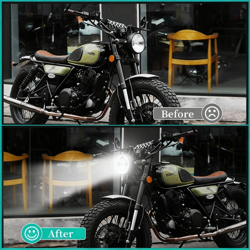 5-3/4 5.75 بوصة دراجة نارية المصباح هالة عيون الملاك عالية منخفضة شعاع DRL بدوره إشارة مشروع ل هارلي سبورتستر 883 XL883 FXCW