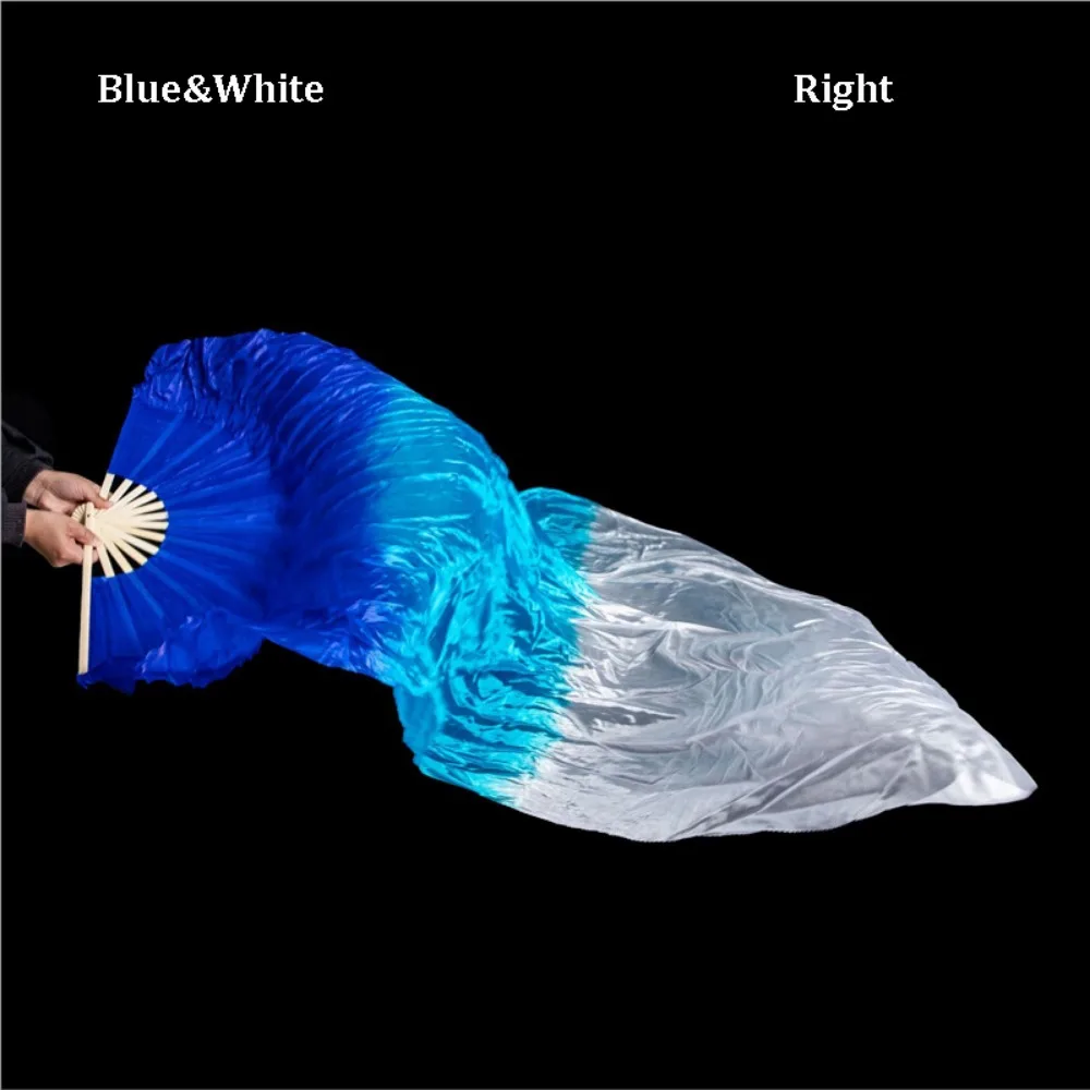 

Gradient Color Belly Dancing Fan 1.5m Multicolors Long Imitation Fan Practice Dancer Tool Rayon Silk Fans Dance Accessories