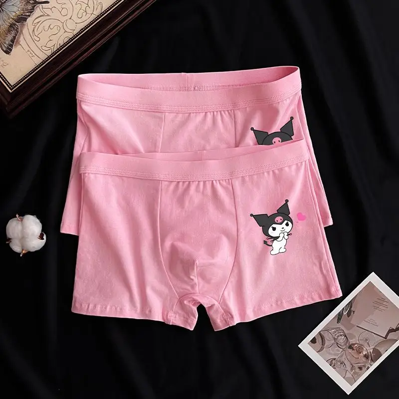 Magic Pink Kuromi Cartoon Animation Cute Kawaii Cotton Underwear for Men Boxers Soft Breathable Shorts Lingerie Boyfriend Gift