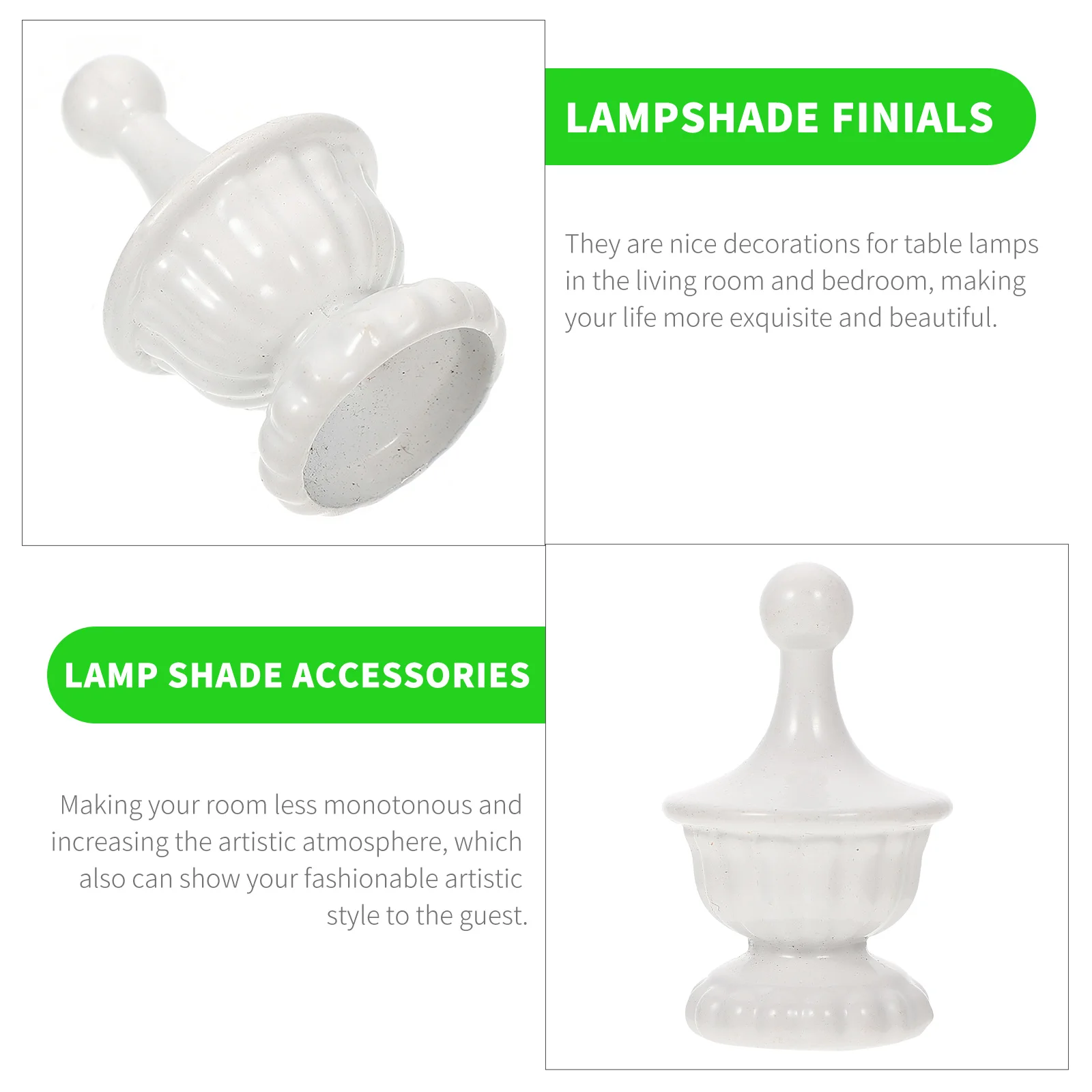 

2Pcs Modern Lamp Finial Cow Horn Style Table Lamp Accessory Stylish Lampshade Knob Decoration Light Finial Lampshade Knob