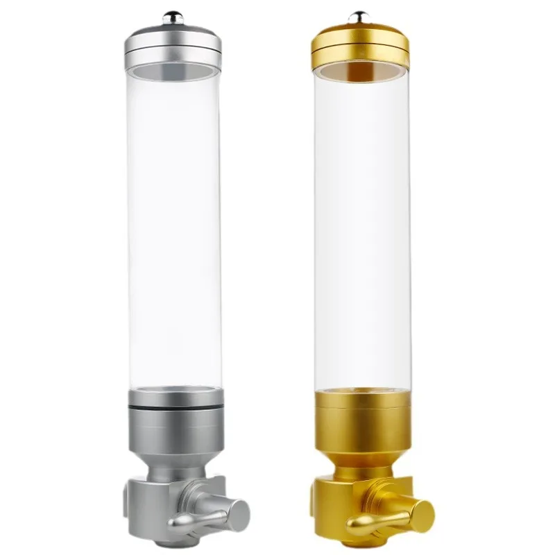 Wall-mounted glass bean storage tank, coffee bean display rack, coffee bean display tank, commercial round sealed tank