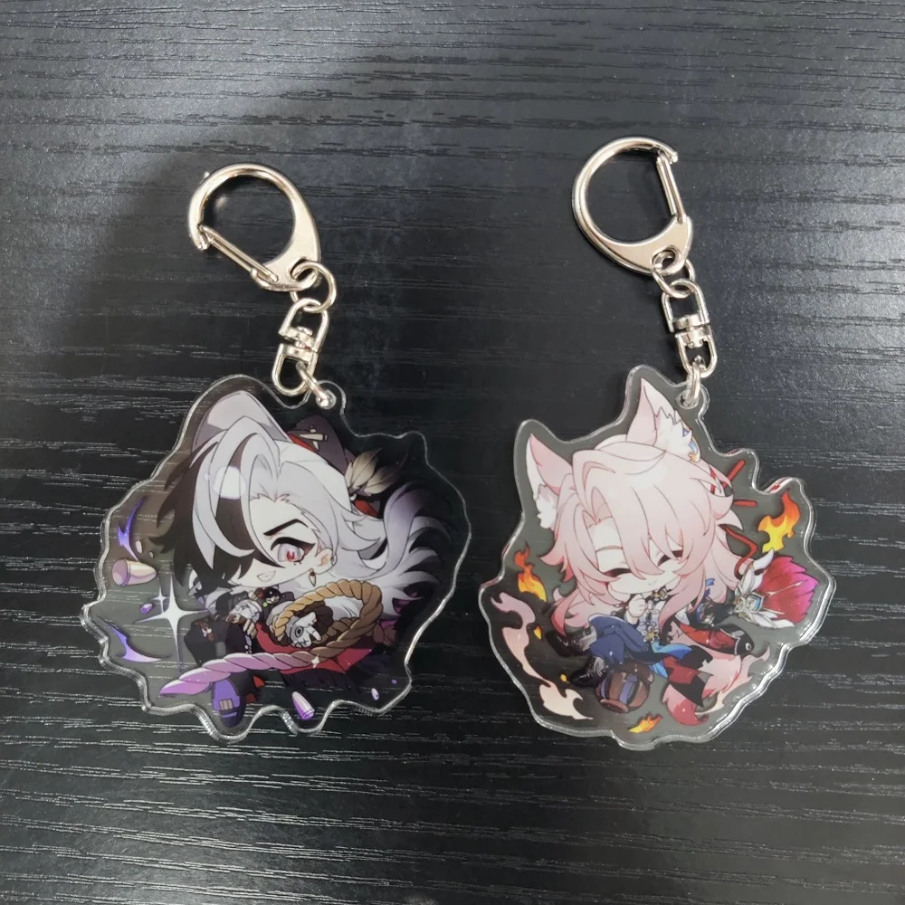 Honkai: Star Rail Anime Game Figure Boothill Jiaoqiu Yunli Cosplay Acrylic Key Chains Exquisite Bag Decor Pendant Keyrings Gift