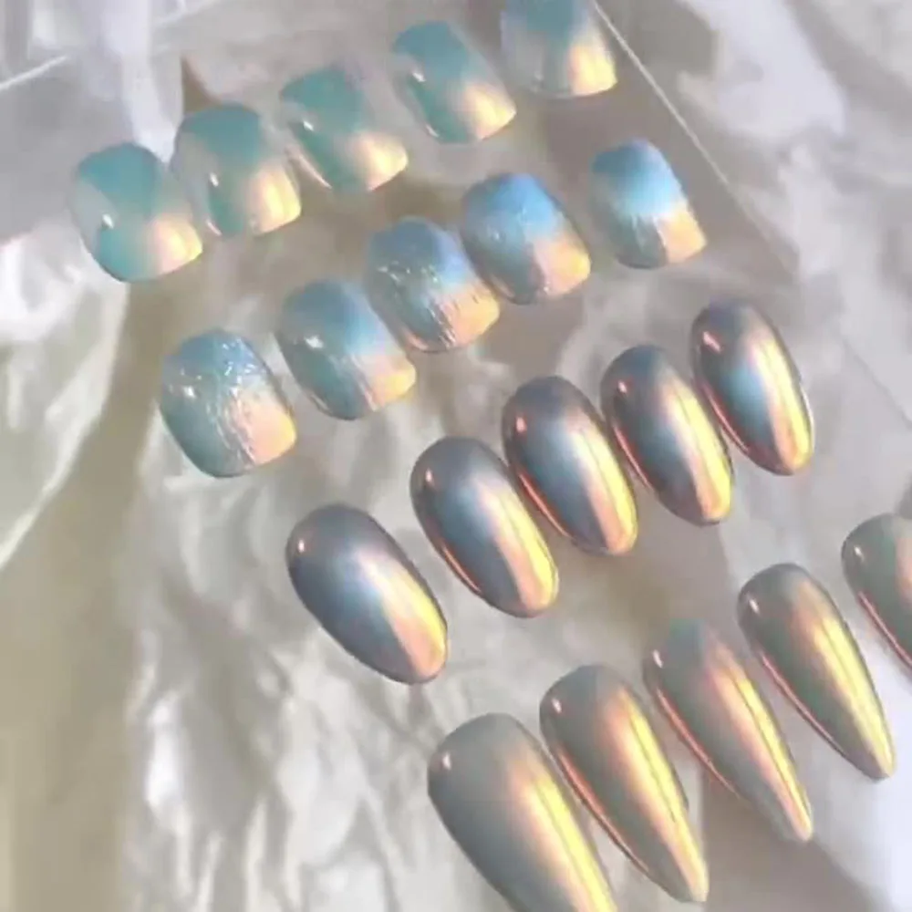 Aurora Colorful Chrome Unicorn Nagelpulver Moonlight Mirror Nail Glitter Pigment Metallic Effect Pigment UV Gel Polish Powder – Detail 1