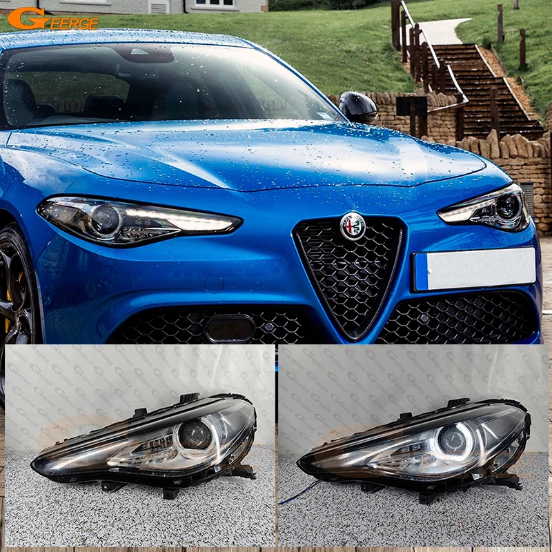 

For Alfa Romeo Giulia 952 2015 2016 2017 2018 2019 2020 2021 2022 Ultra Bright DTM M4 Style Led Angel Eyes Halo Rings Day Light