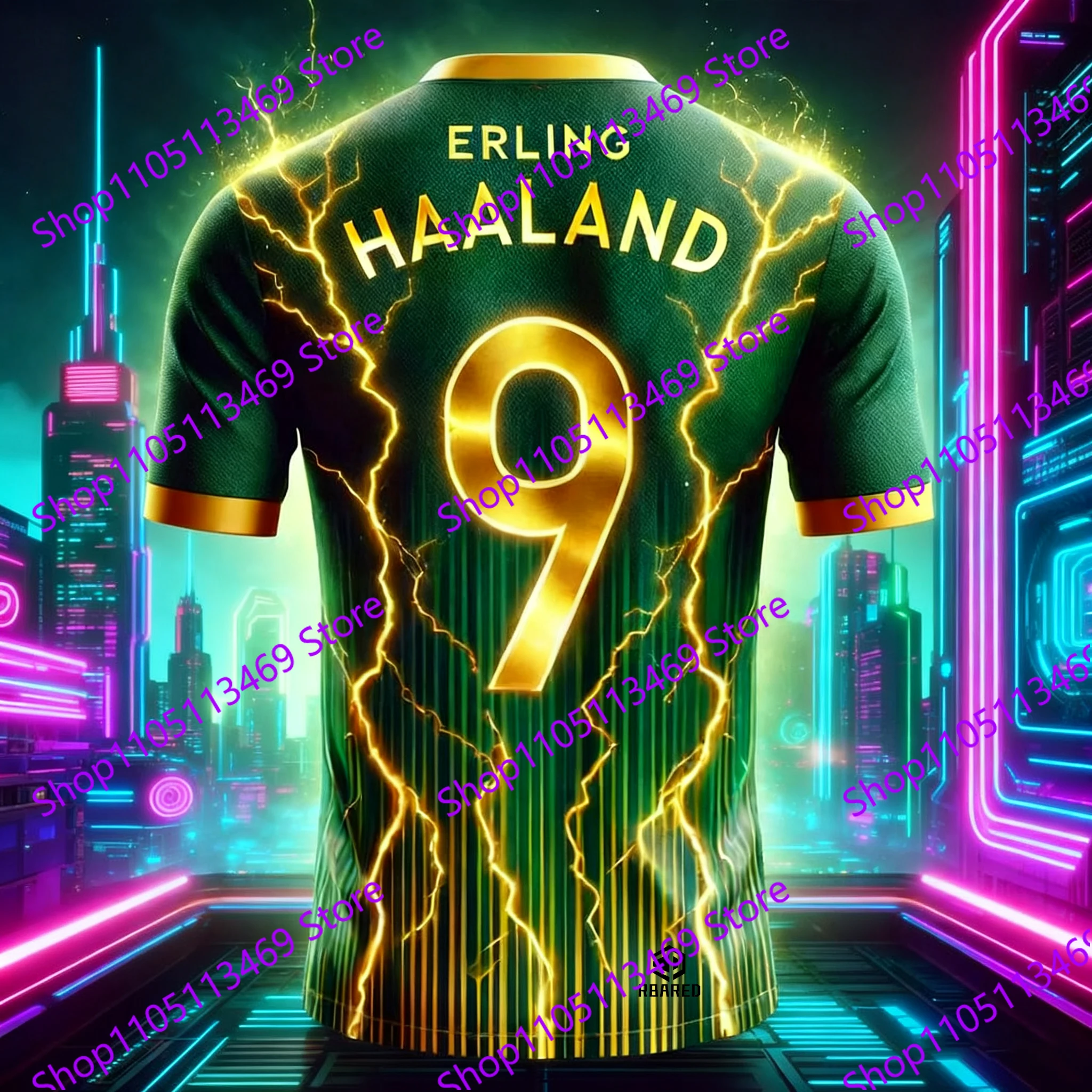 جديد وصول Haaland مطبوعة مروحة جيرسي الرجال الرياضة تي شيرت سريعة الجافة التدريب في الهواء الطلق مريحة الصيف عارضة الزي