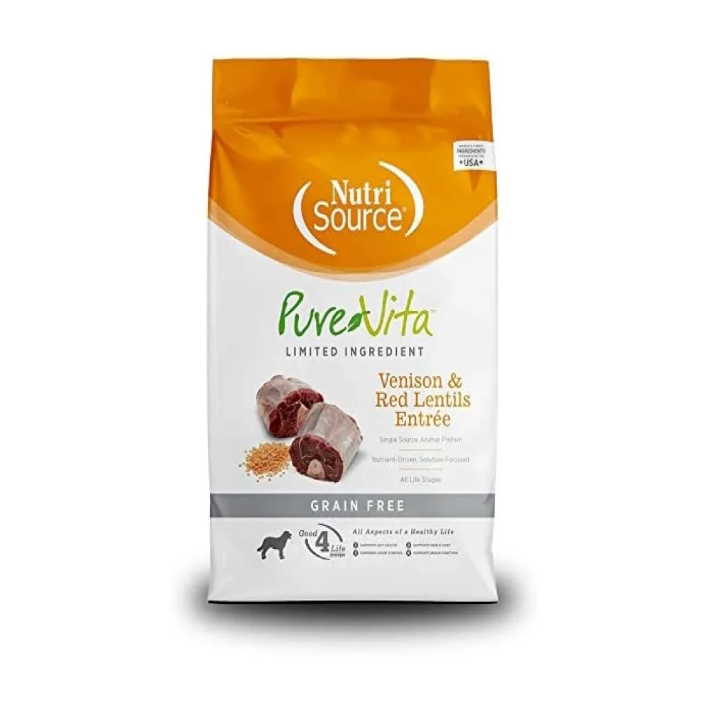 Nutri Source Purevita Grain Free Venison Dog Food 25Lb