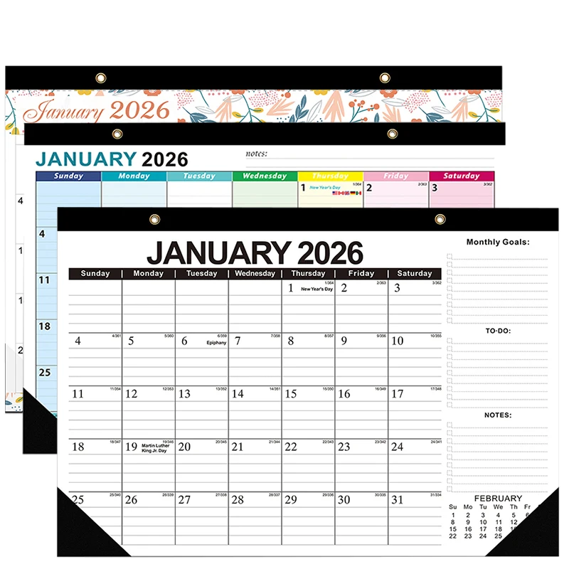 

Classic Black 2026 Calendar Features Thickened Paper With Rolled Edges And a Sturdy Drawstring Exuding a Sense Of High Quality