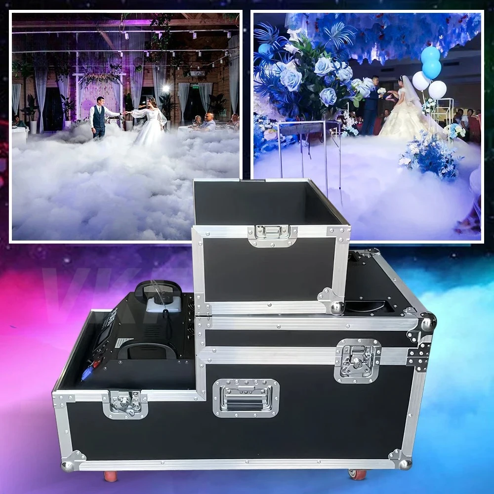 

3000W Water Fog Machine Double Tubes Water Mist Low Lying Fog Machine Smoke Machine DMX Control For Wedding Events From US MX EU