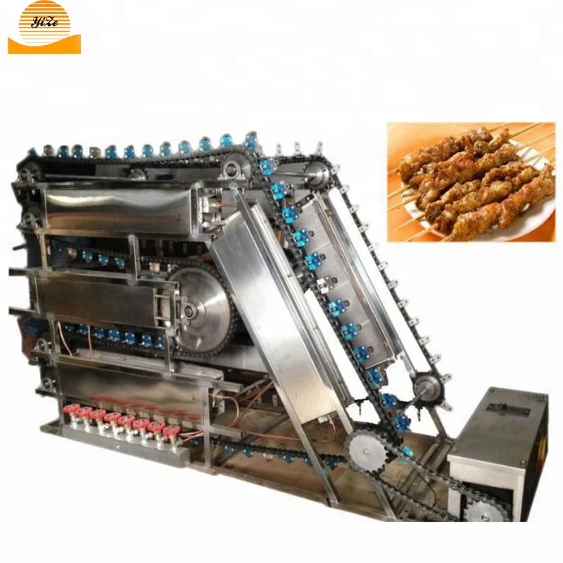 Automatic Chain Type Barbecue Grill Machine Yakitori Grill Machine