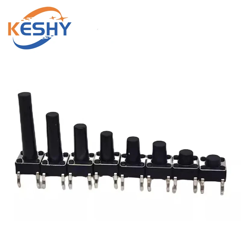 50PCS 6x6 Push Button Switch DIP 6X6X4.3 Light Touch Switch 6*6*4.3/5/6/7/8/9/10/11/12/13/14/15/16/17MM The Power Switch 4Pins