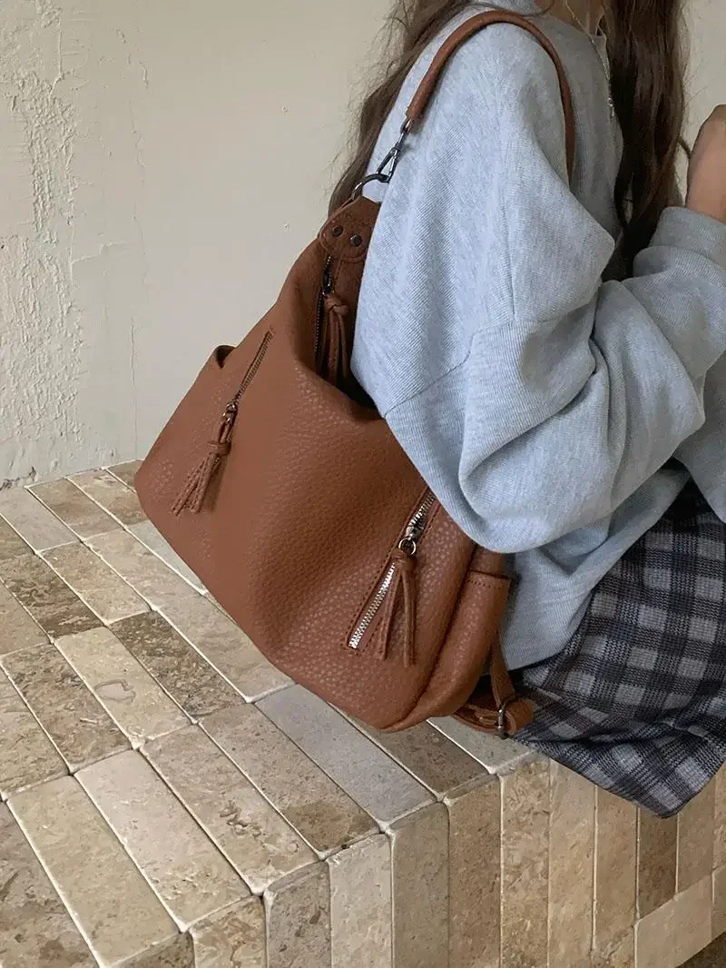 Bolso de hombro Vintage para mujer, bandolera de cuero Pu suave, de gran capacidad, a la moda, para uso diario